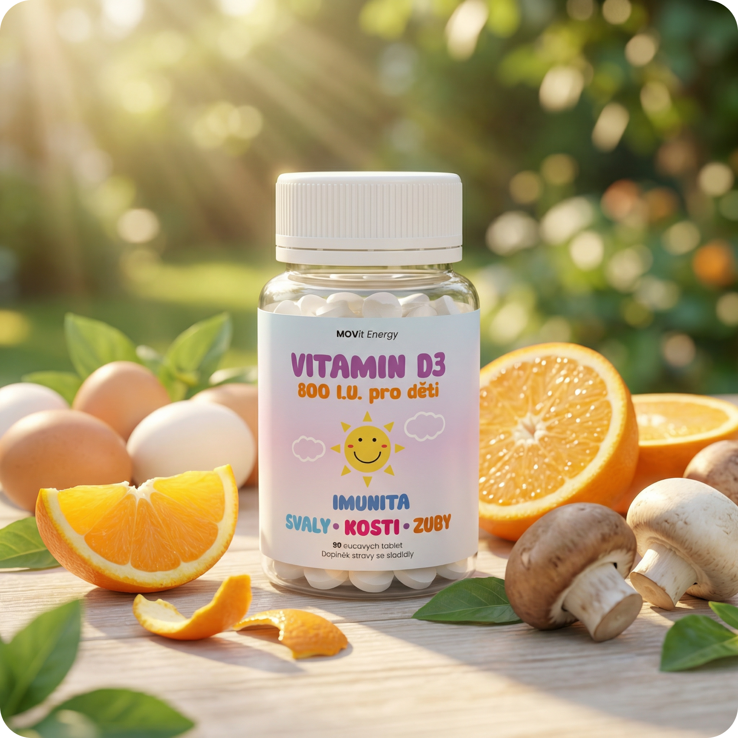 Vitamín D3 800 I.U. pro děti, 90 tablet