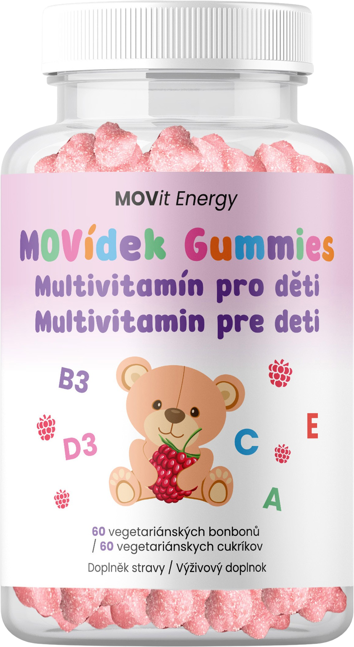 MOVídek Gummies - Multivitamín pro děti, 60 kapslí
