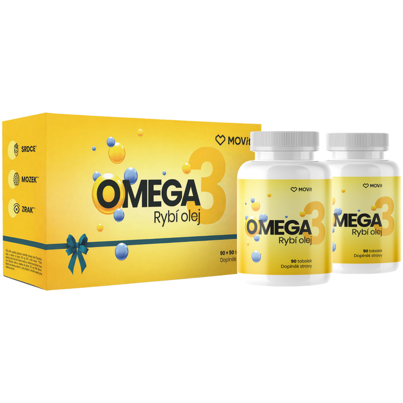 Dárkové balení Omega 3 Rybí olej 1000 mg, 90+90 tobolek