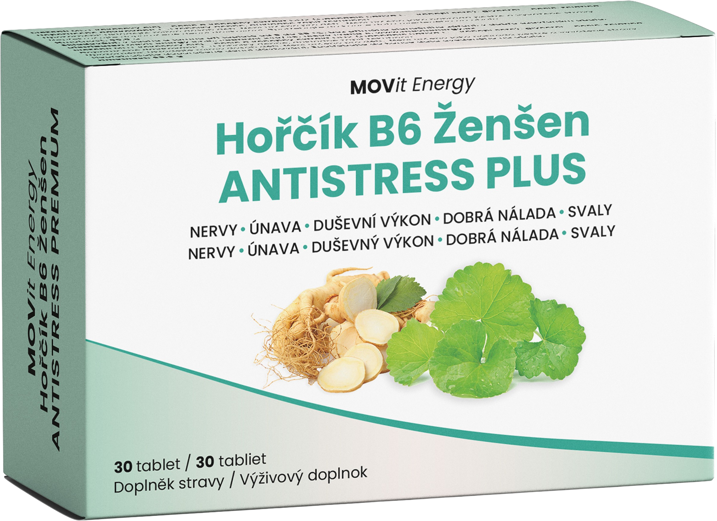 Hořčík B6 Ženšen Antistress PLUS, 30 tablet