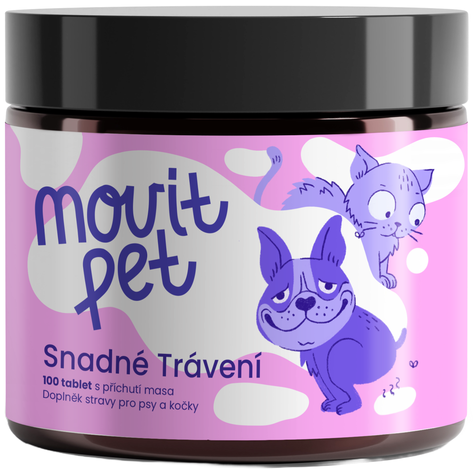 MOVit PET Snadné Trávení, 100 tablet s příchutí masa