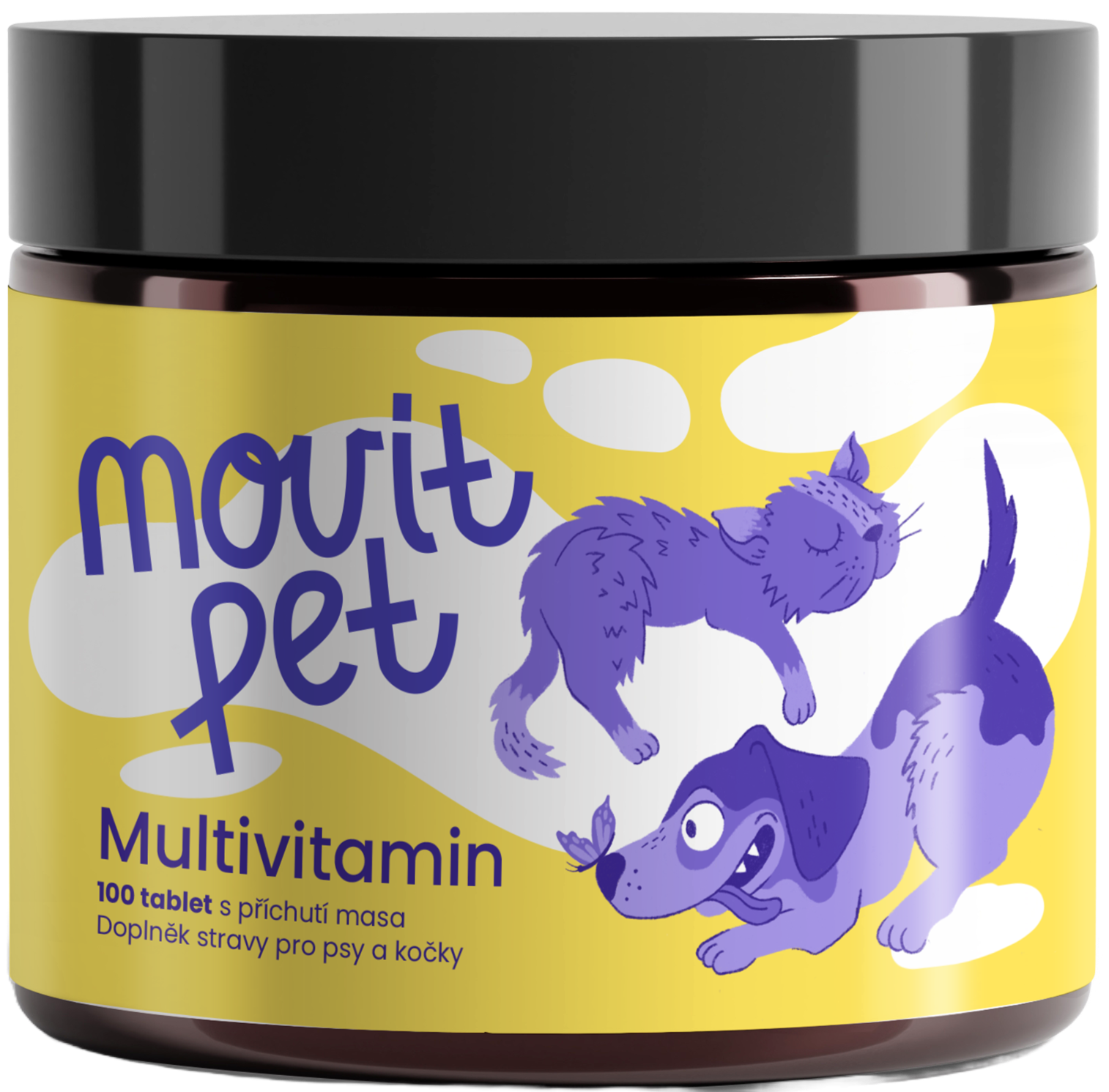 MOVit PET Multivitamin, 100 tablet s příchutí masa