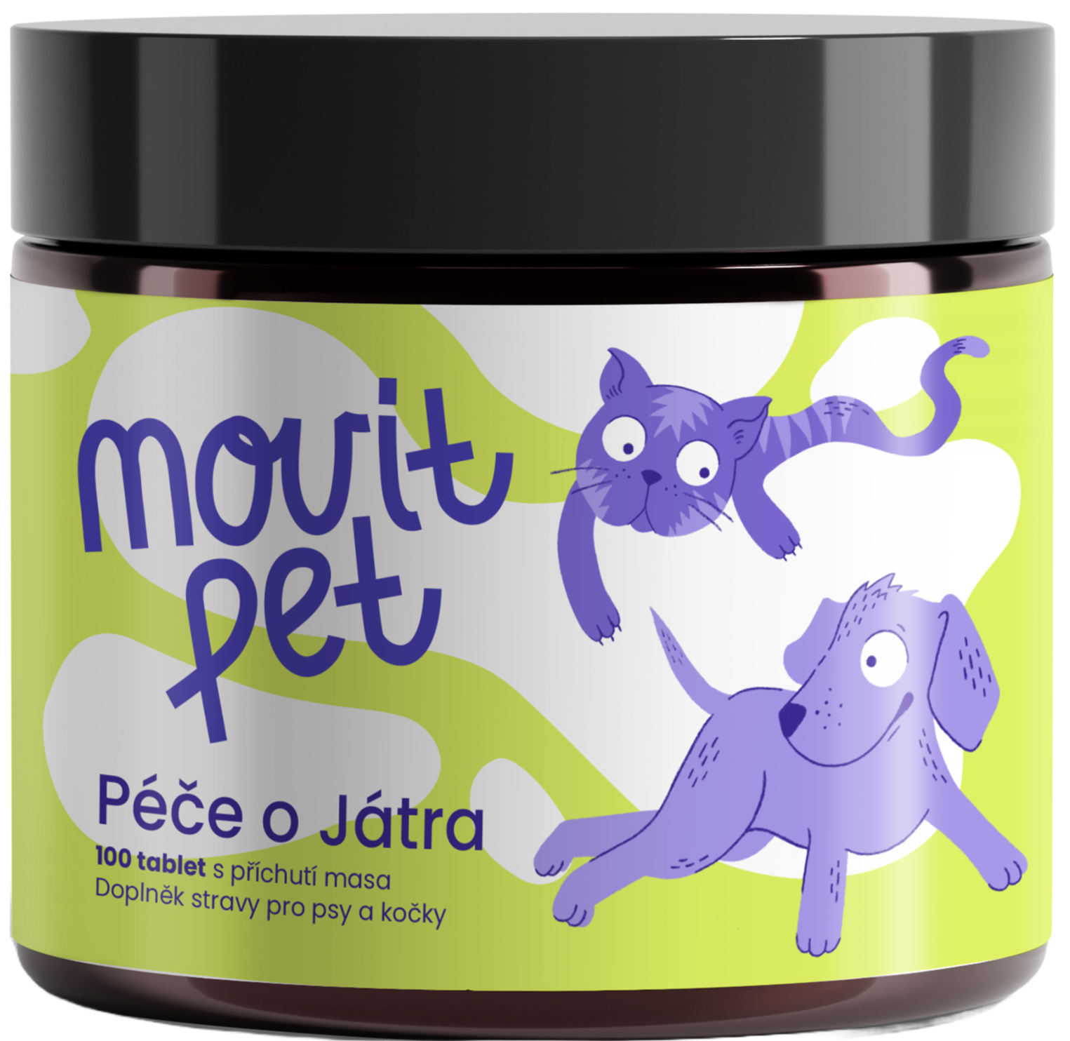MOVit PET Péče o Játra, 100 tablet s příchutí masa