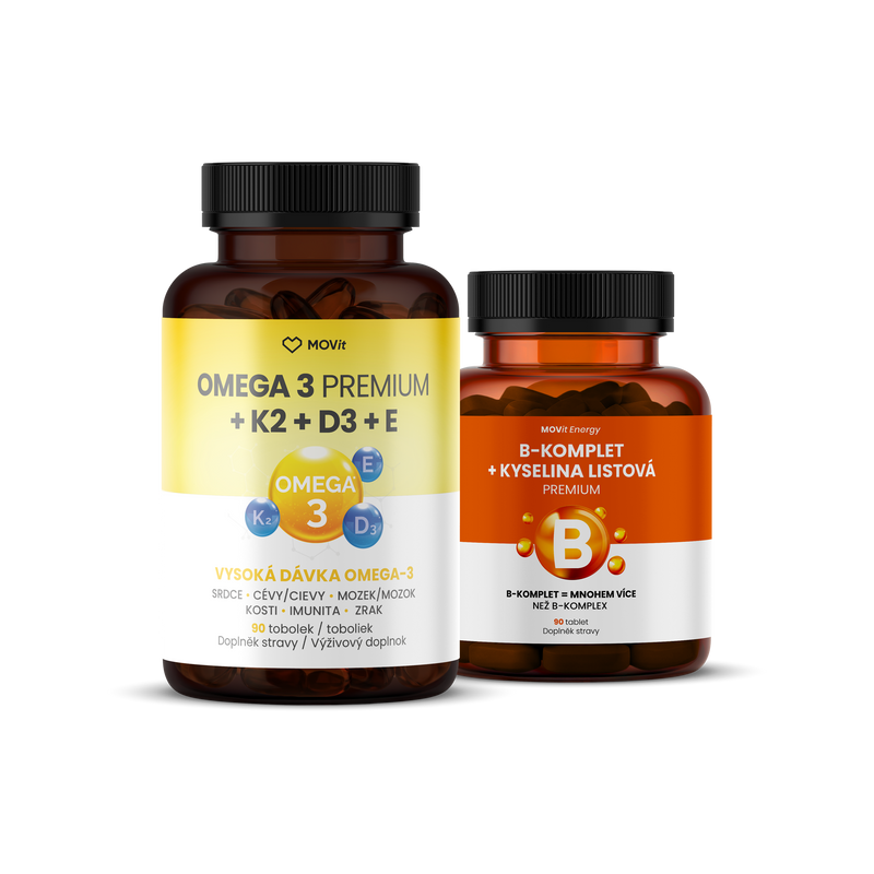 Srdce & Energie (Omega 3+D3+K2, B-komplet)