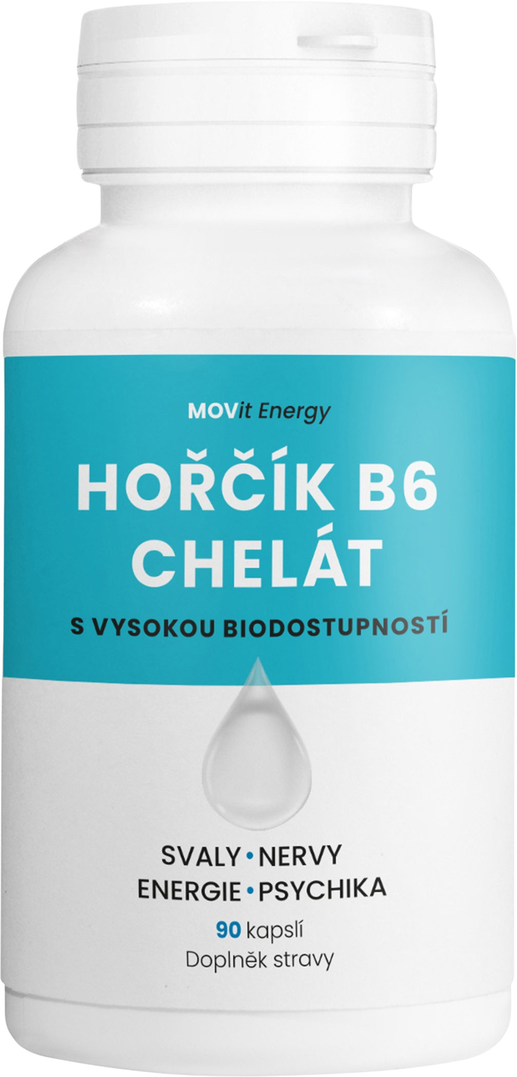 Hořčík B6 Chelát 100 mg, 90 veganských kapslí