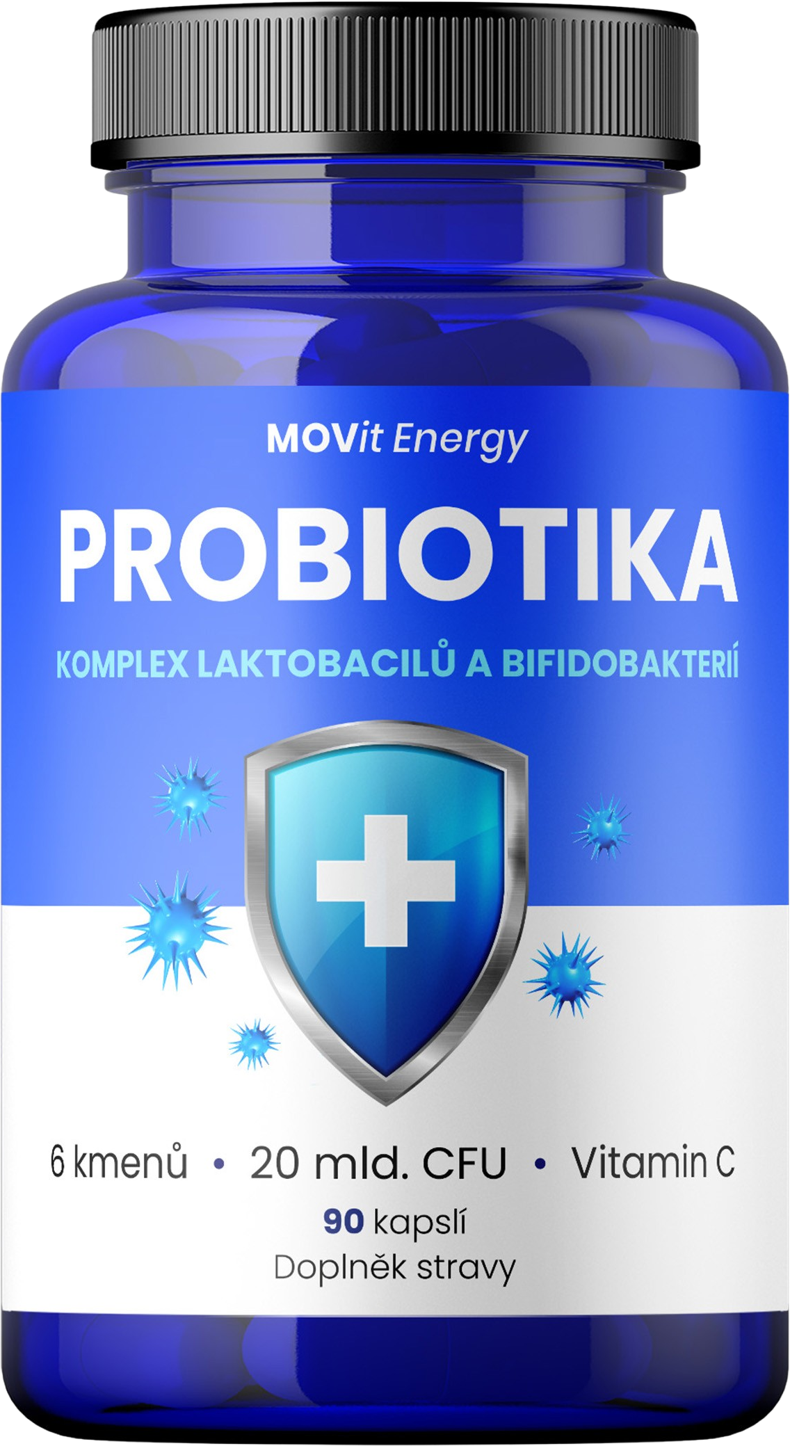 Probiotika, komplex laktobacilů a bifidobakterií, 90 veganských kapslí