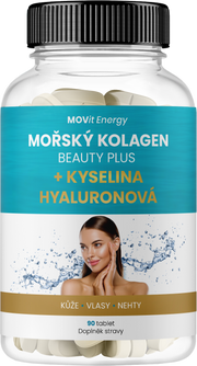 Mořský Kolagen Beauty Plus + Kyselina hyaluronová, 90 tablet
