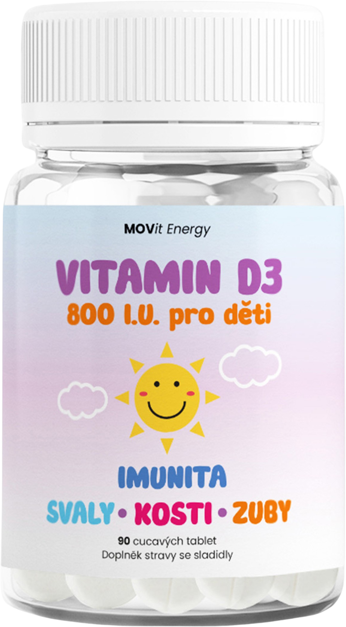 Vitamín D3 800 I.U. pro děti, 90 tablet