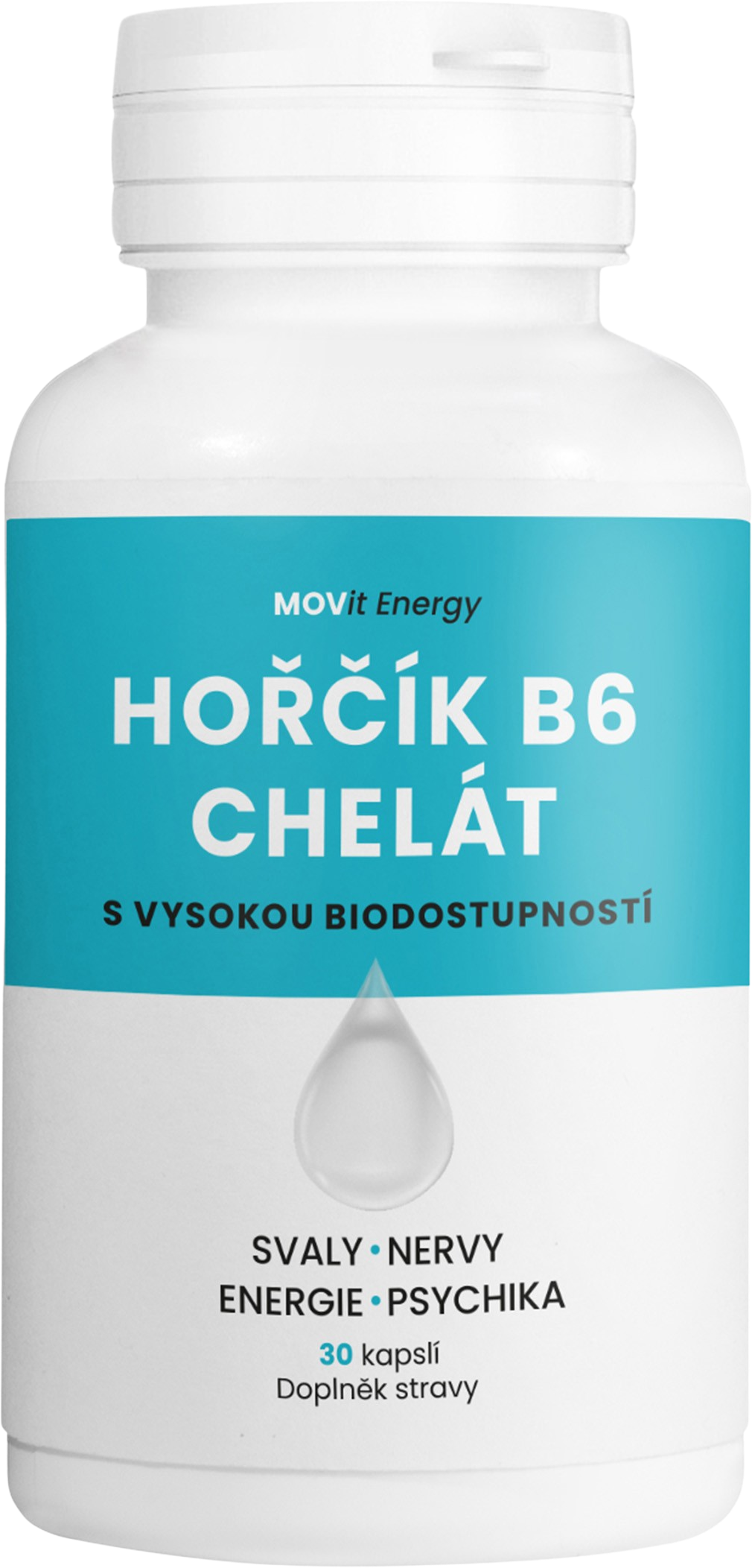 Hořčík B6 Chelát 100 mg, 30 veganských kapslí