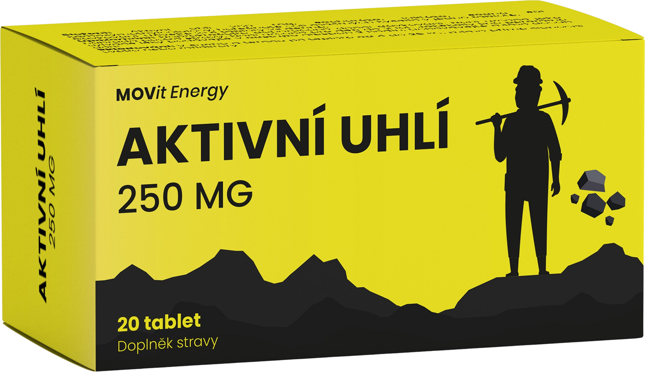 Aktivní uhlí 250 mg, 20 tablet