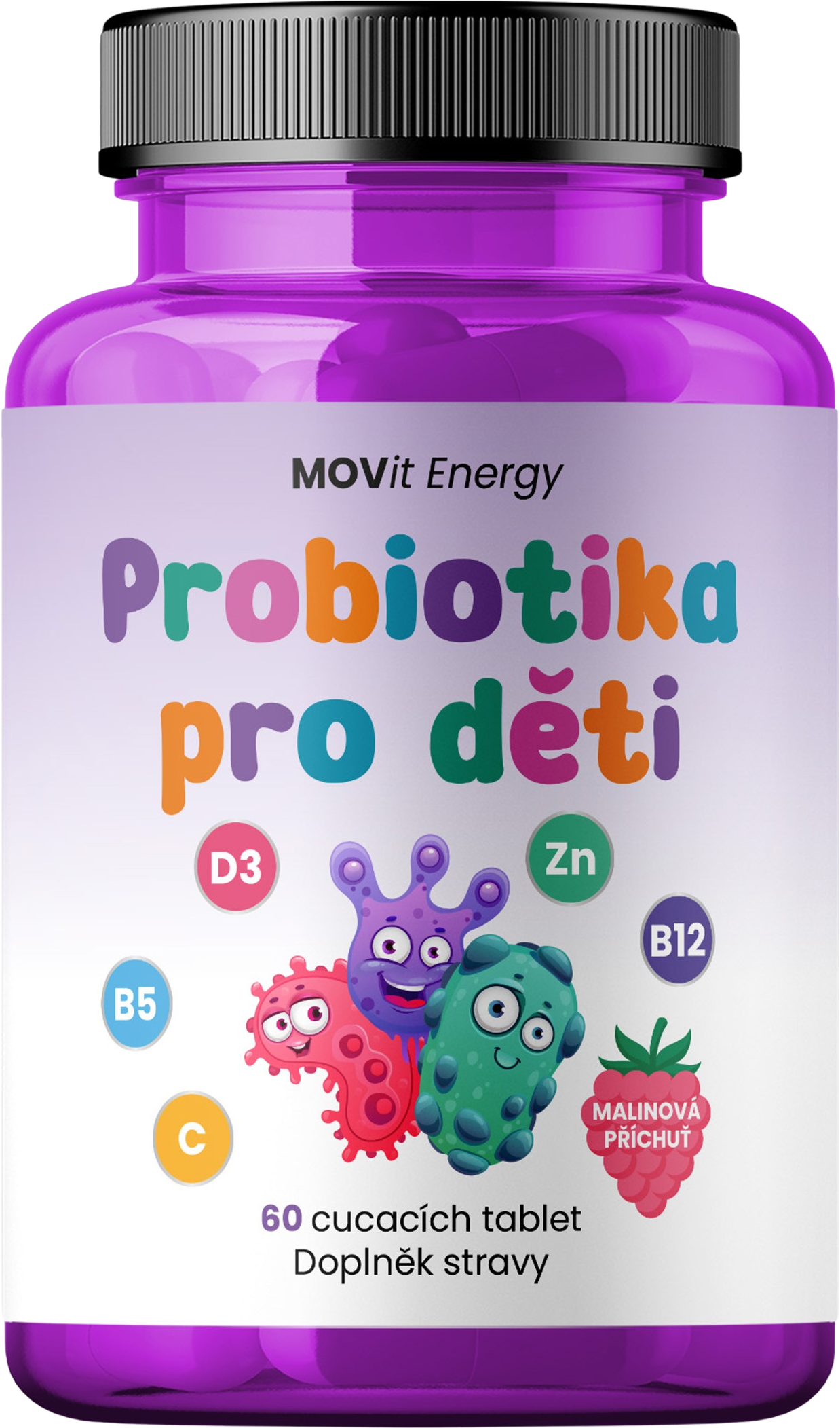 Probiotika pro děti s vitamíny, 60 cucavých tablet