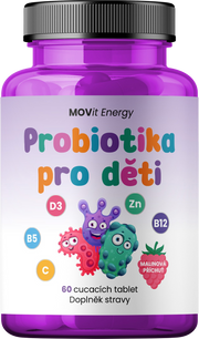 Probiotika pro děti s vitamíny, 60 cucavých tablet
