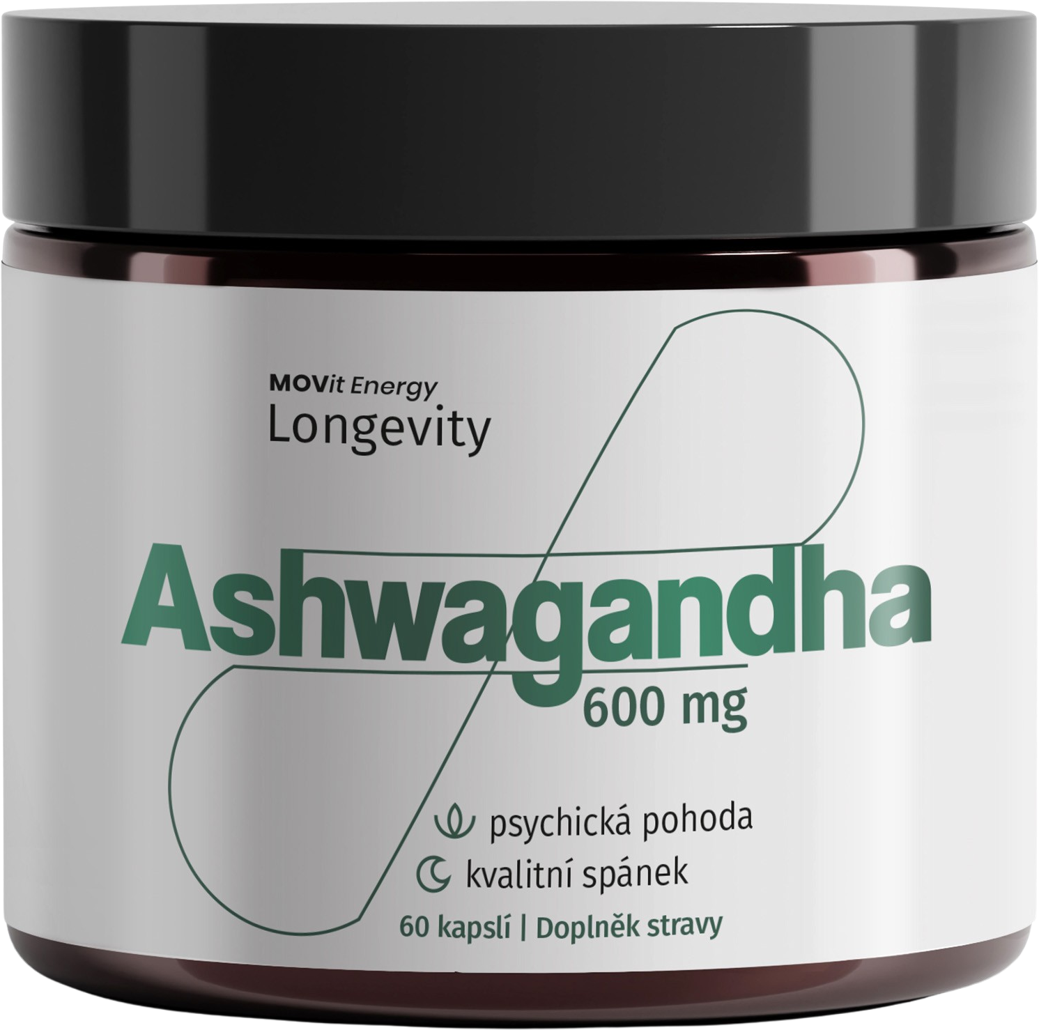 Ashwagandha 600 mg, 5% withanolidů, 60 kapslí