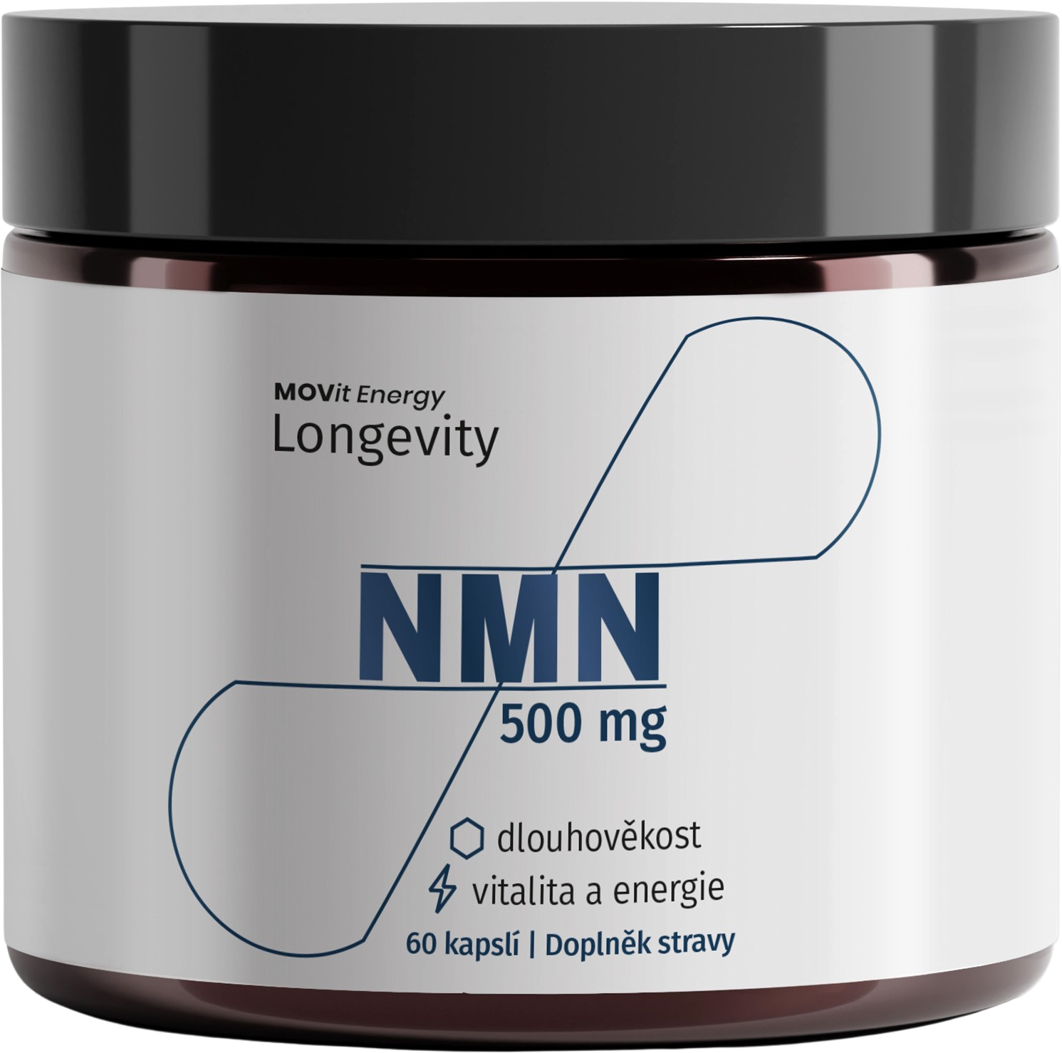 NMN 500 mg, Nikotinamid mononukleotid, 60 kapslí