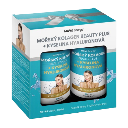 Dárkový Balíček Mořský Kolagen Beauty Plus + Kyselina hyaluronová, 90+90 tablet