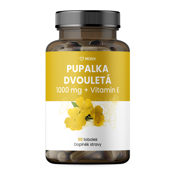 Pupalka dvouletá 1000 mg + Vitamin E, 90 tobolek