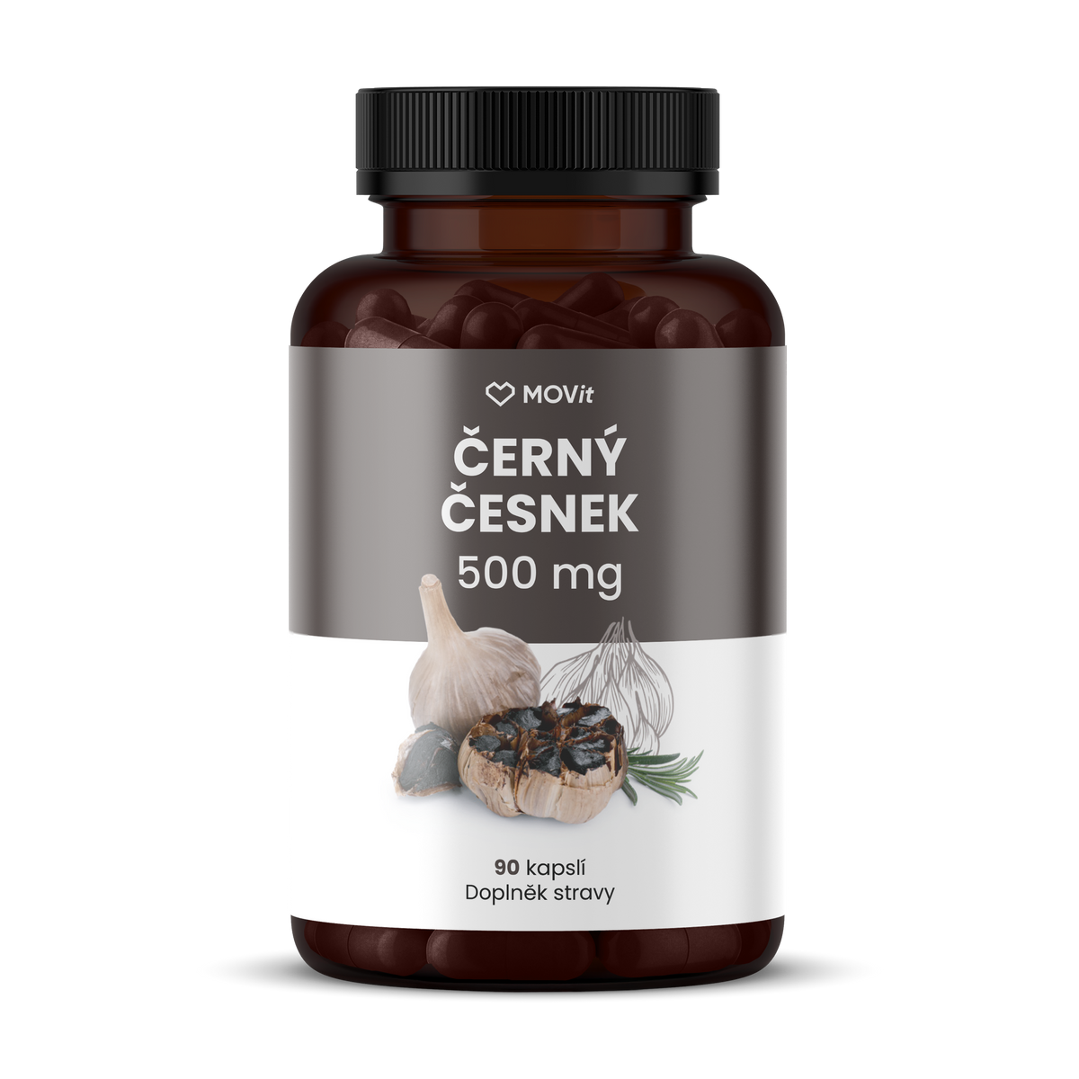 Černý Česnek 500 mg, 90 kapslí