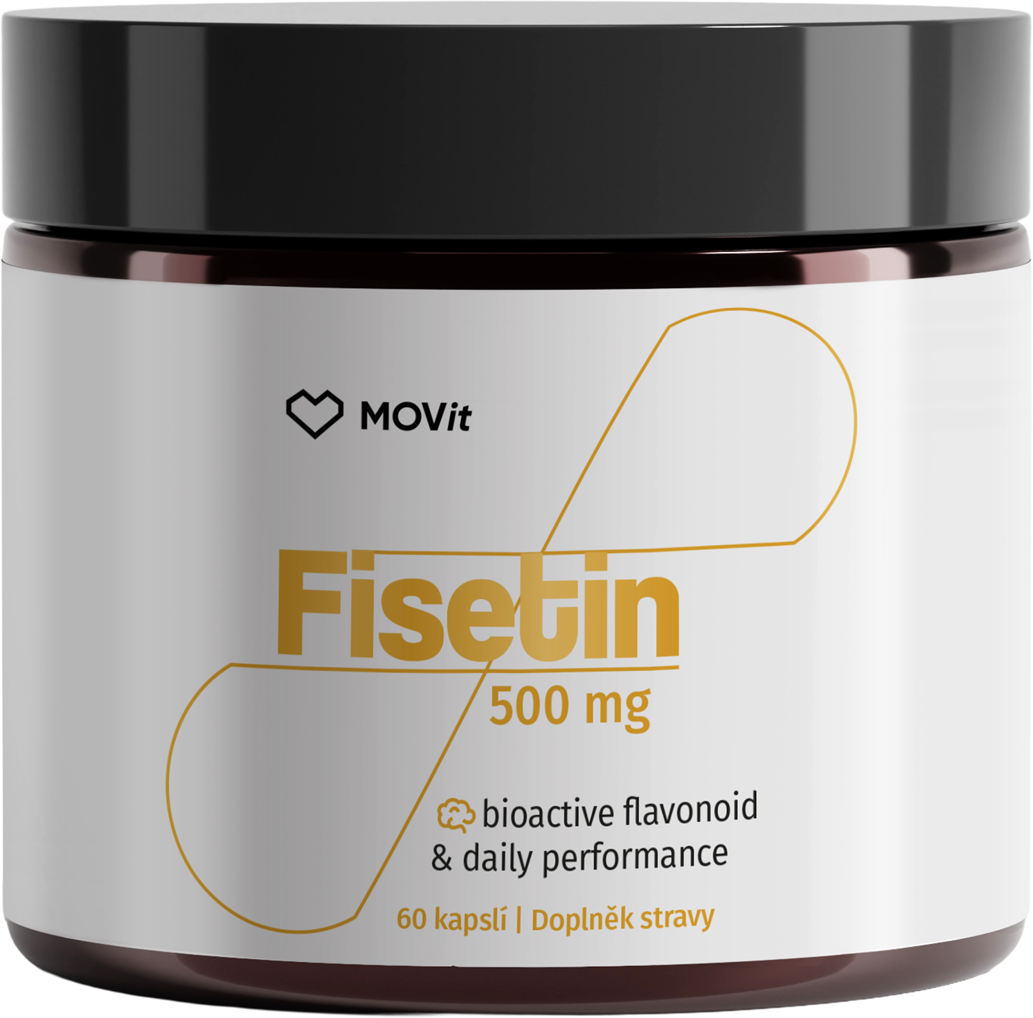MOVit Longevity Fisetin 500 mg, 60 kapslí