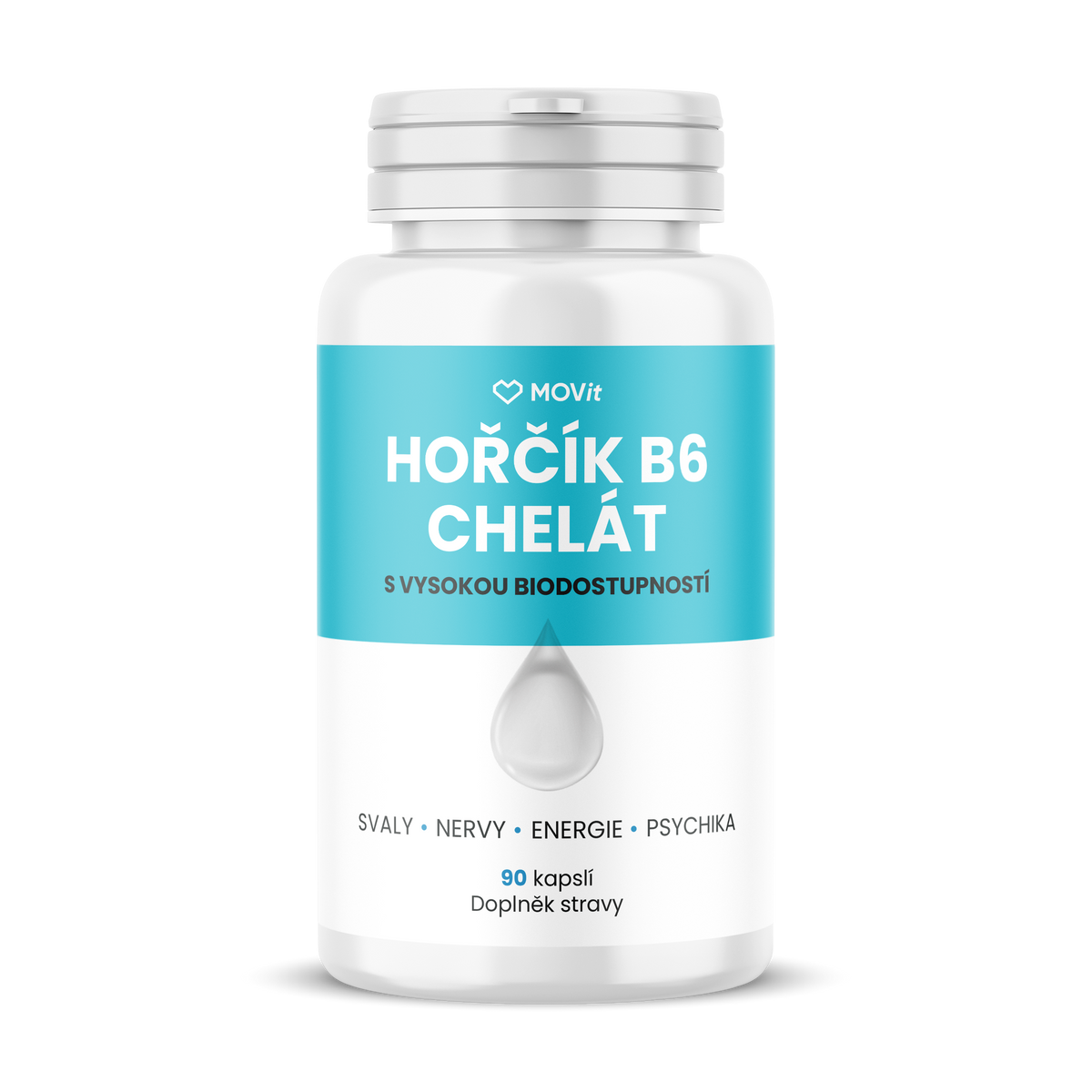 Hořčík B6 Chelát 100 mg, 90 veganských kapslí