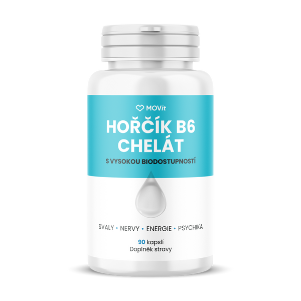 Hořčík B6 Chelát 100 mg, 90 veganských kapslí