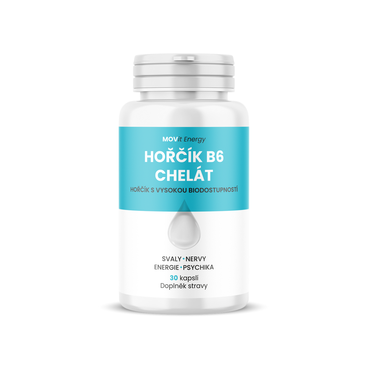 Hořčík B6 Chelát 100 mg, 30 veganských kapslí
