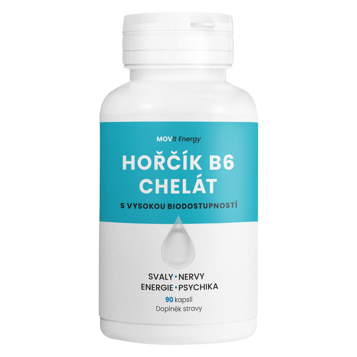 Hořčík B6 Chelát 100 mg, 90 veganských kapslí