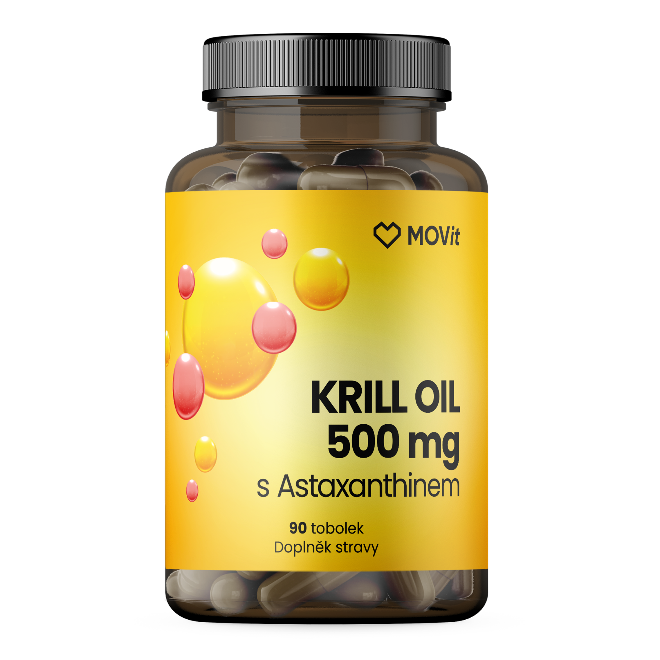 Omega Krill Oil 500 mg s Astaxanthinem, 90 tobolek