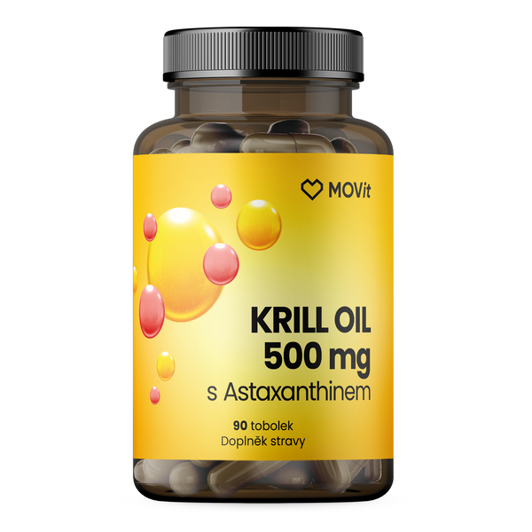 Omega Krill Oil 500 mg s Astaxanthinem, 90 tobolek