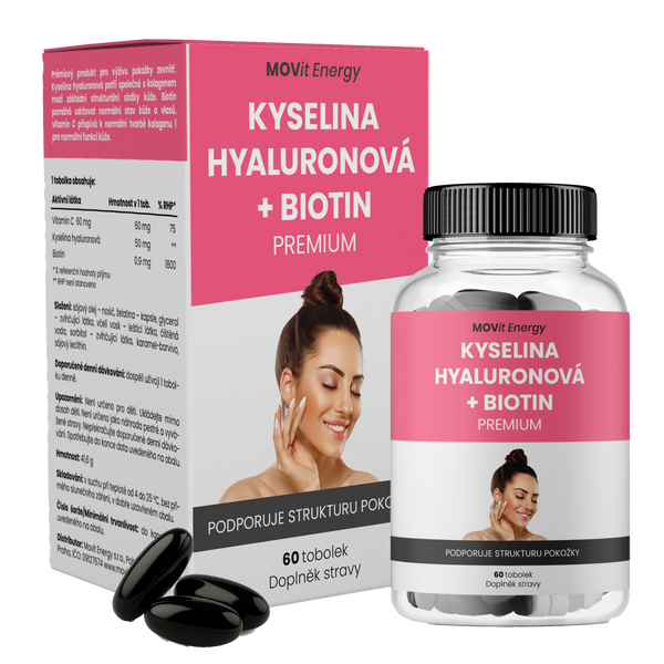Kyselina hyaluronová + Biotin PREMIUM, 60 tobolek