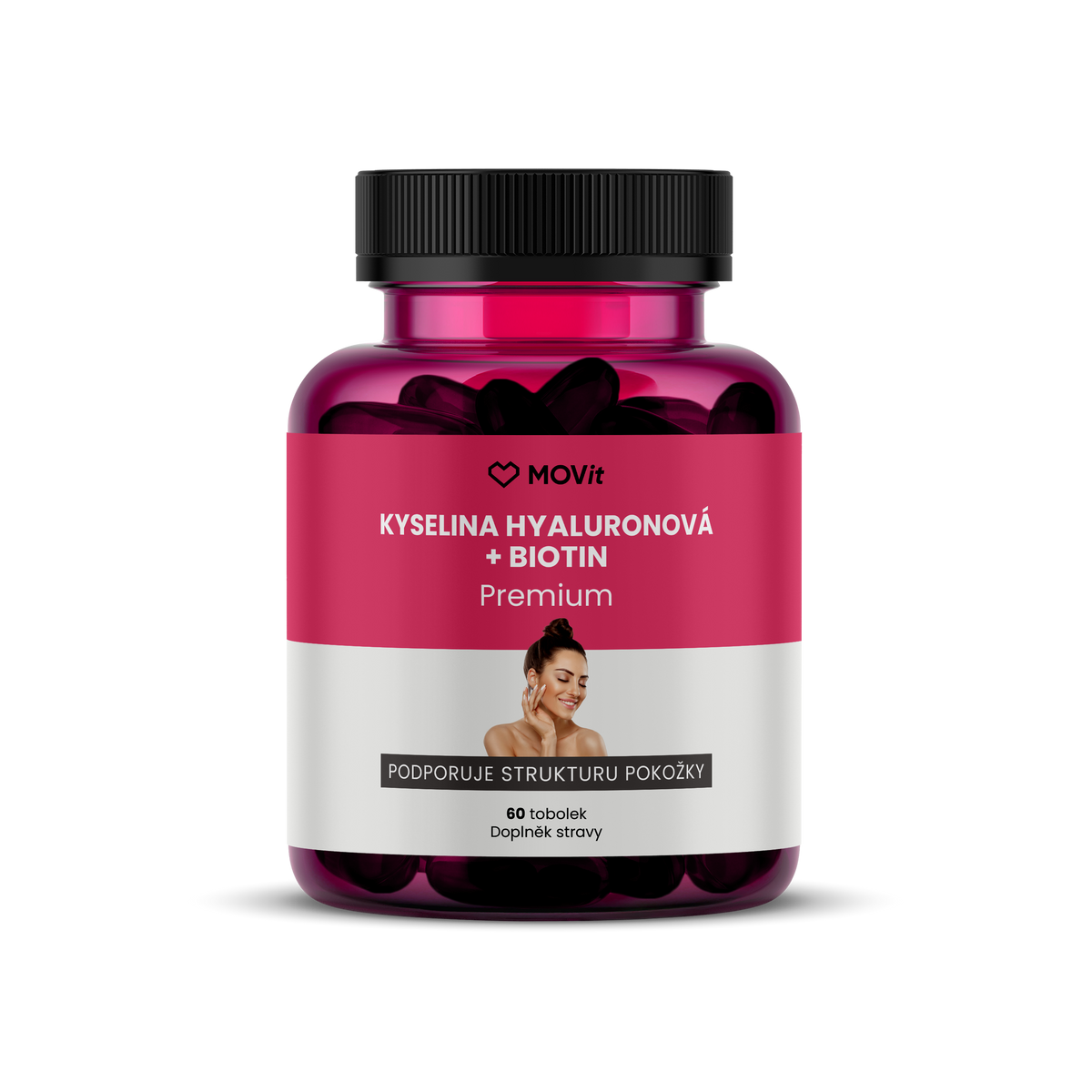 MOVit Energy Kyselina hyaluronová + Biotin PREMIUM, 60 tobolek