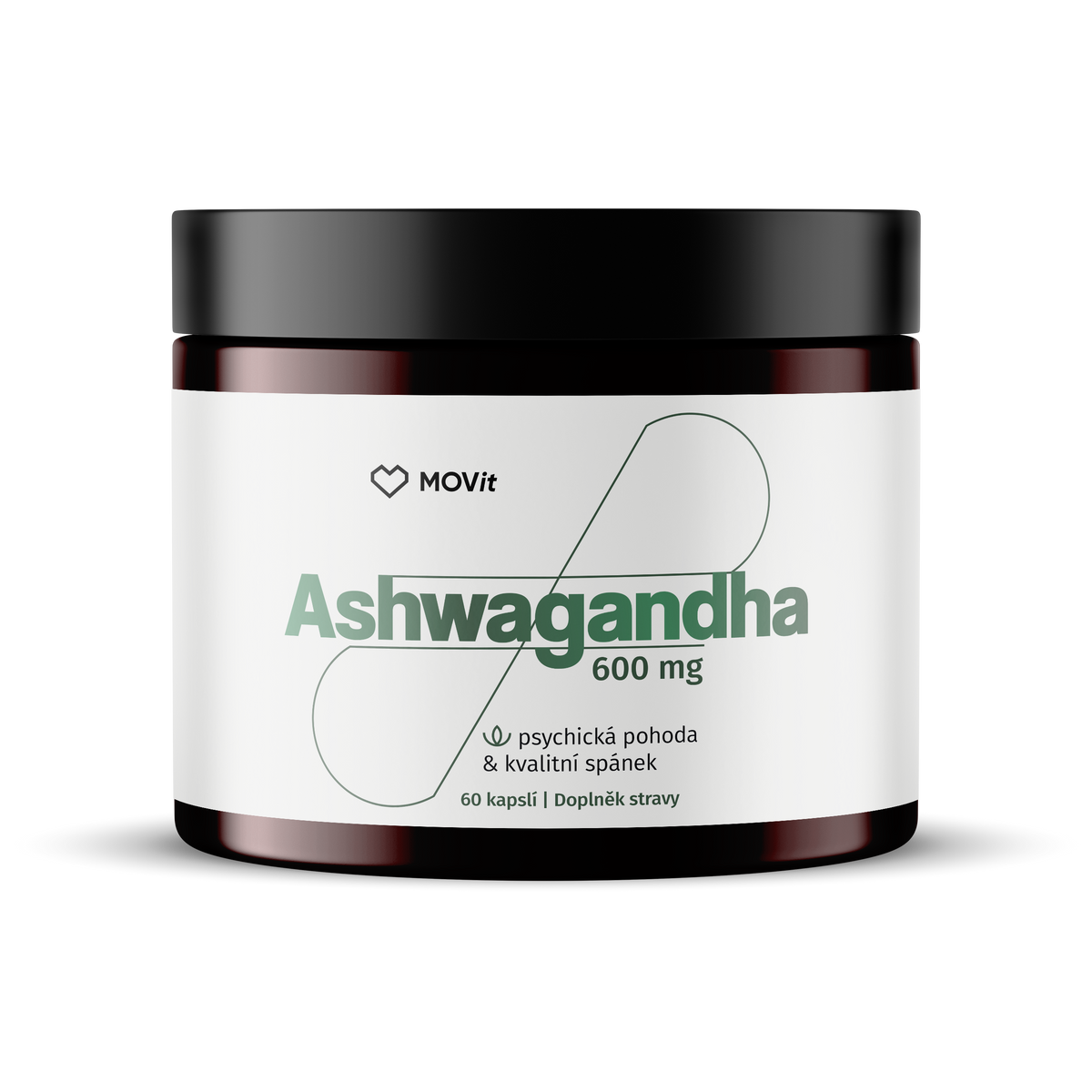 Ashwagandha 600 mg, 5% withanolidů, 60 kapslí