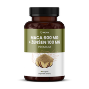 Maca 600 mg + Ženšen 100 mg, 90 kapslí