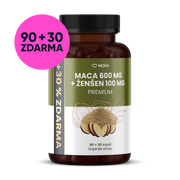 Maca 600 mg + Ženšen 100 mg, 90+30 kapslí