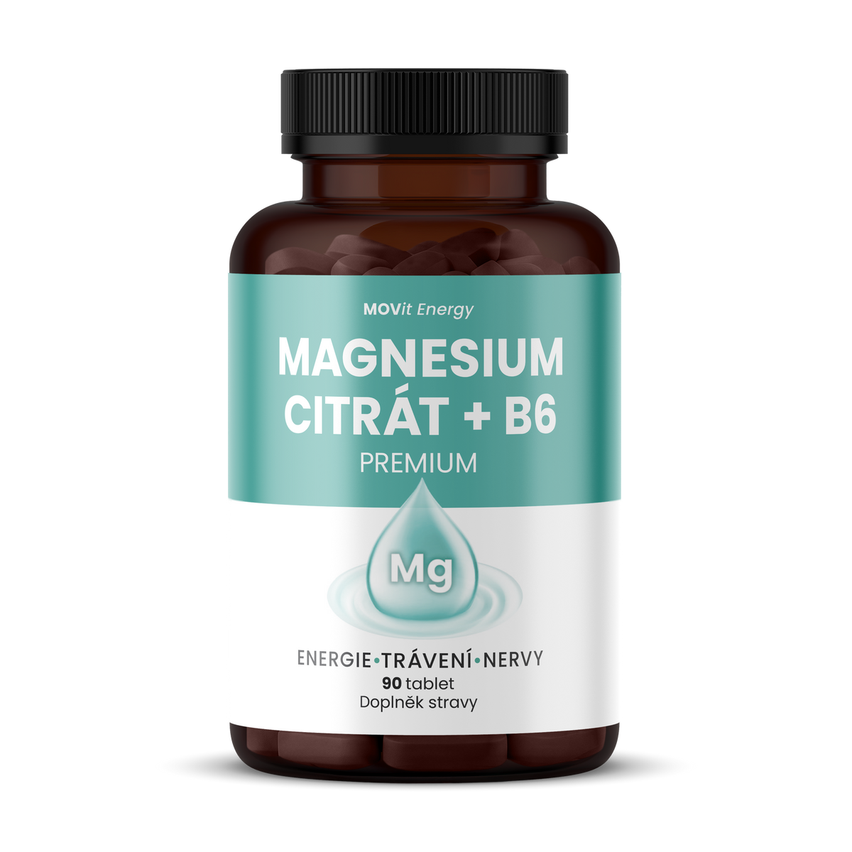 MOVit Energy Magnesium Citrát 100 mg + B6, 90 tablet