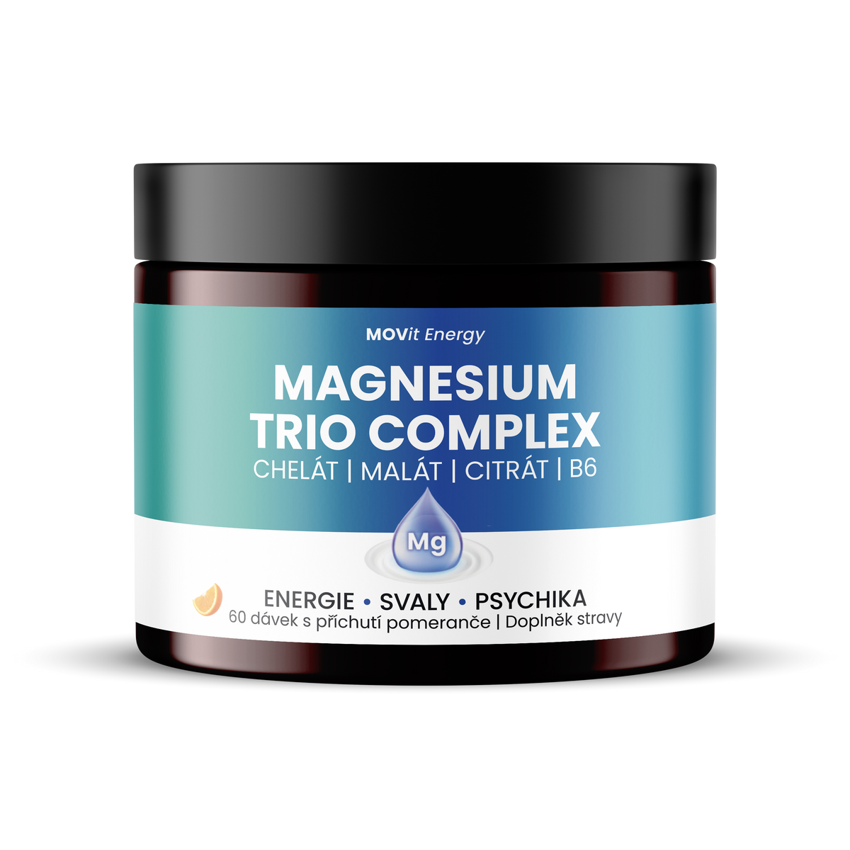 Magnesium Trio Complex Drink, pomeranč, 60 dávek