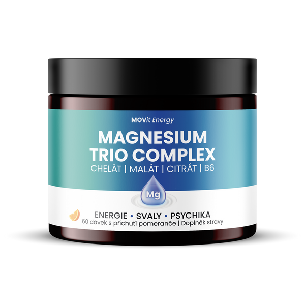 Magnesium Trio Complex Drink, pomeranč, 60 dávek