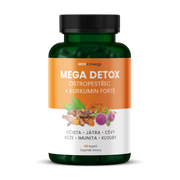 MEGA DETOX Ostropestřec + Kurkumin FORTE, 60 veganských kapslí