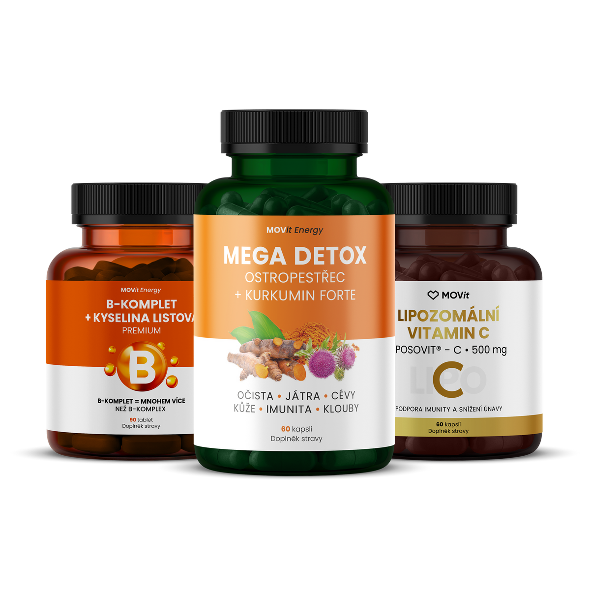 Metabolický restart (B-komplet, Ostropestřec, Vitamin C)