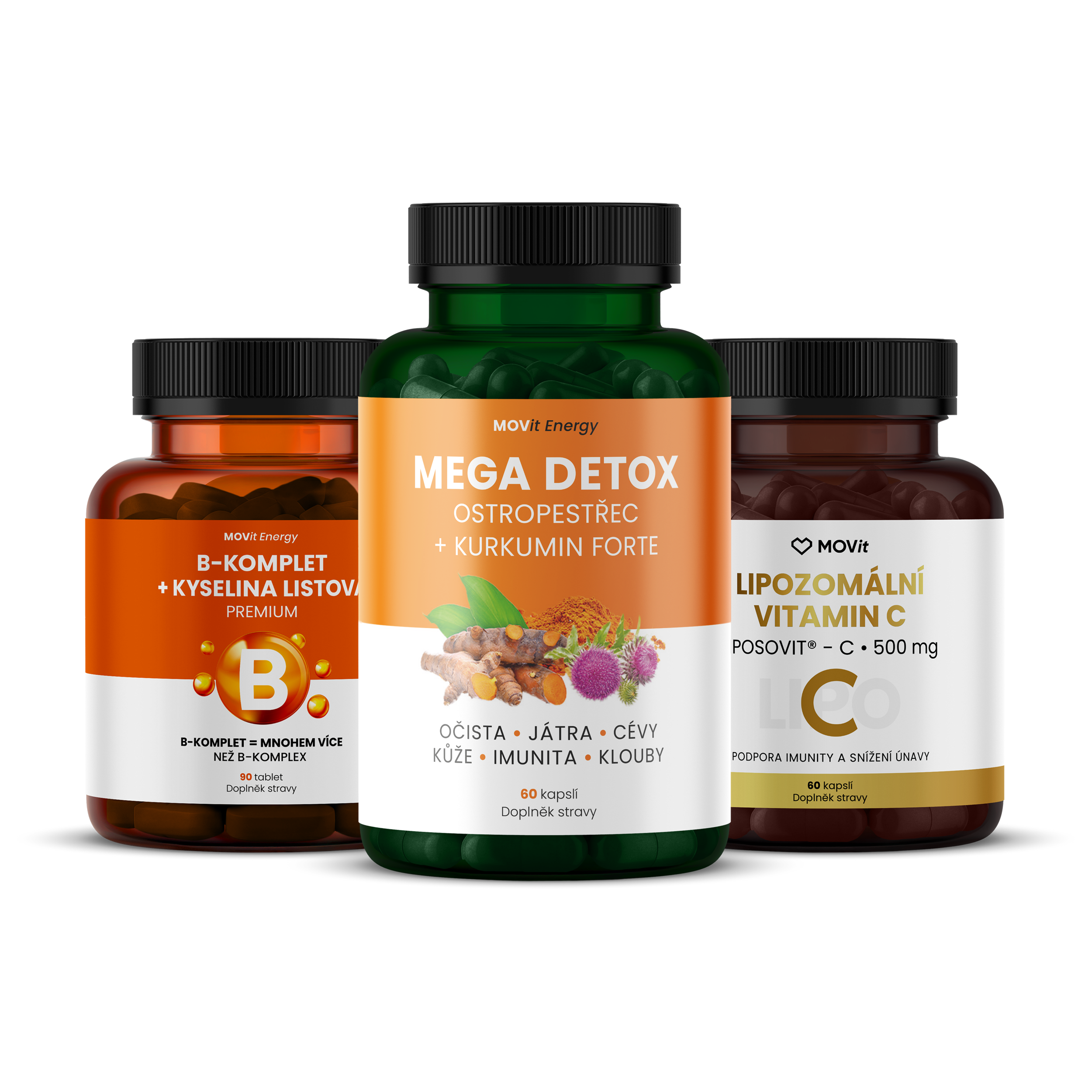 Metabolický restart (B-komplet, Ostropestřec, Vitamin C)