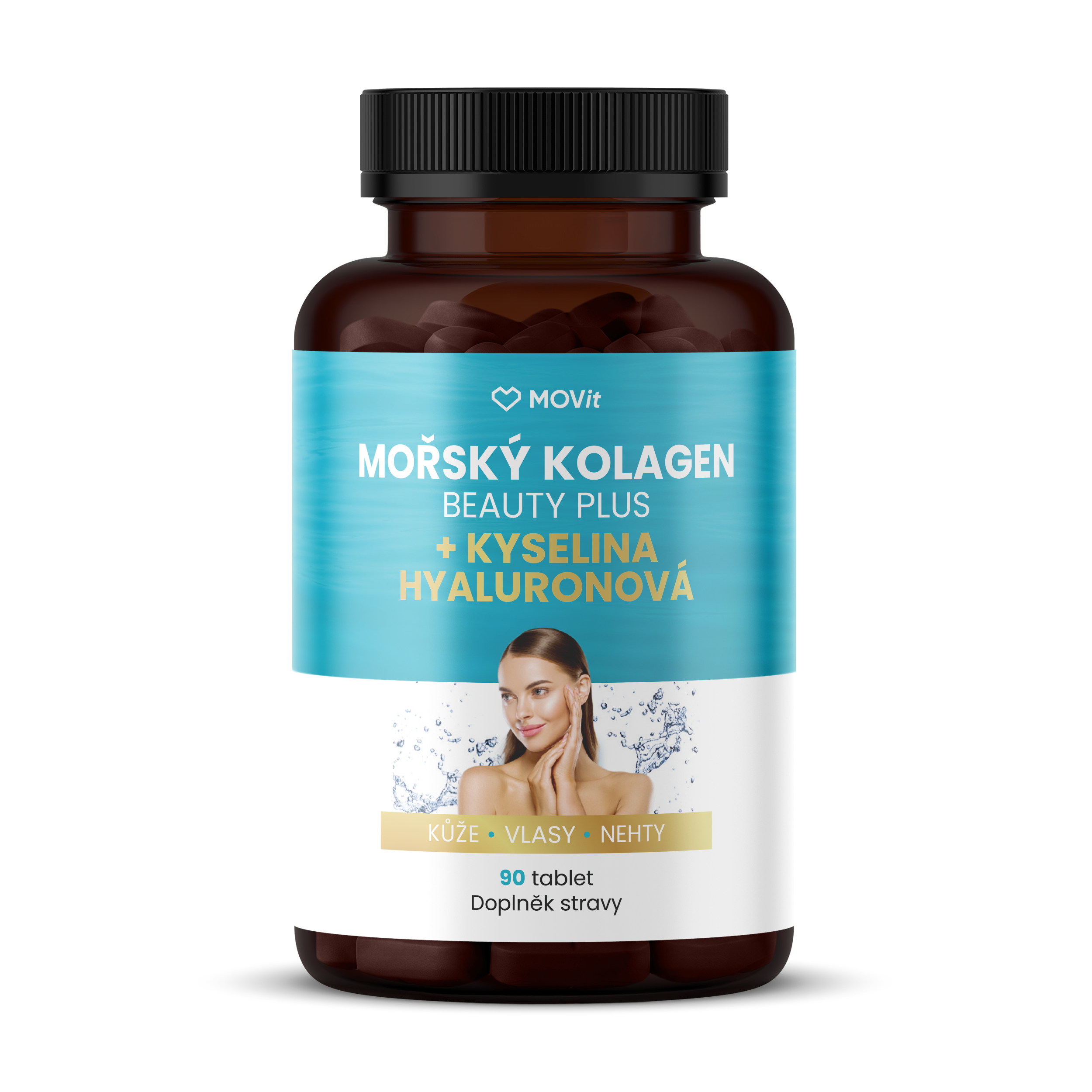Mořský Kolagen Beauty Plus + Kyselina hyaluronová, 90 tablet