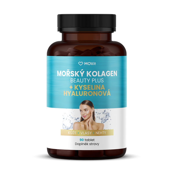 Mořský Kolagen Beauty Plus + Kyselina hyaluronová, 90 tablet
