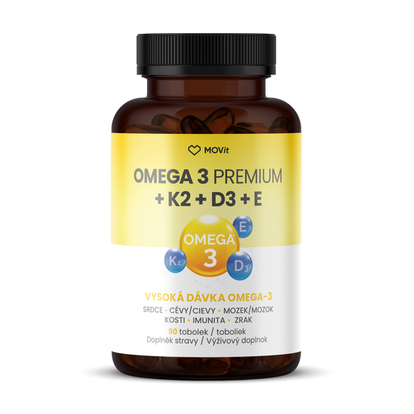 Omega 3 Premium + K2 + D3 + E, 90 tobolek