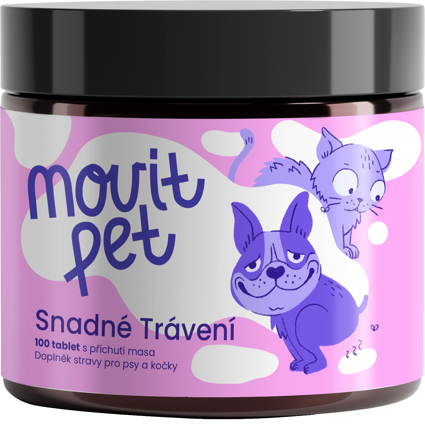 MOVit PET Snadné Trávení, 100 tablet s příchutí masa