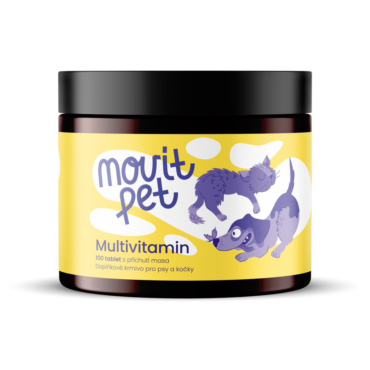 MOVit Energy Multivitamin pro psy a kočky, 100 tablet s příchutí masa