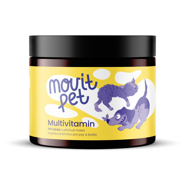 Multivitamin pro psy a kočky, 100 tablet s příchutí masa