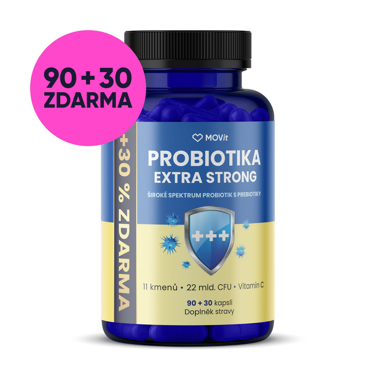 Probiotika EXTRA STRONG, 90+30 veganských kapslí