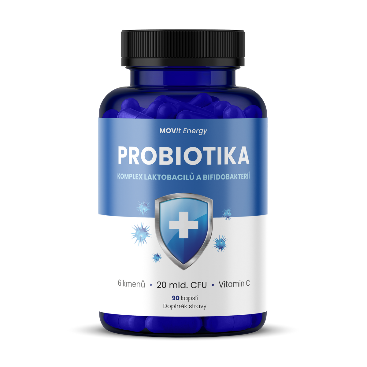 Probiotika, komplex laktobacilů a bifidobakterií, 90 veganských kapslí