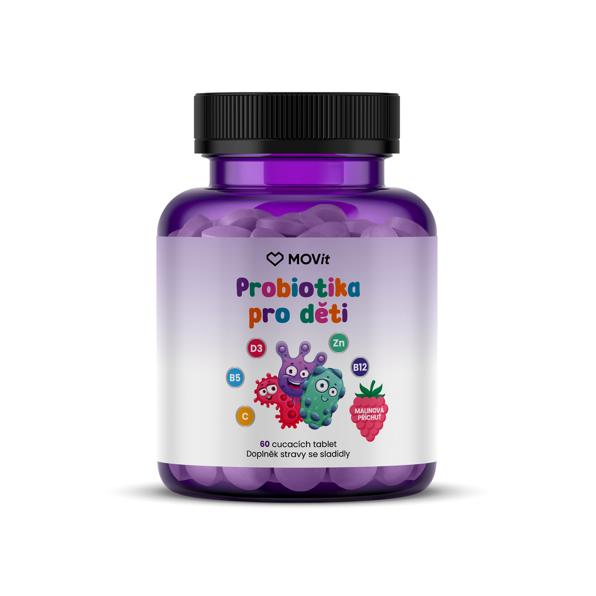 Probiotika pro děti s vitamíny, 60 cucavých tablet
