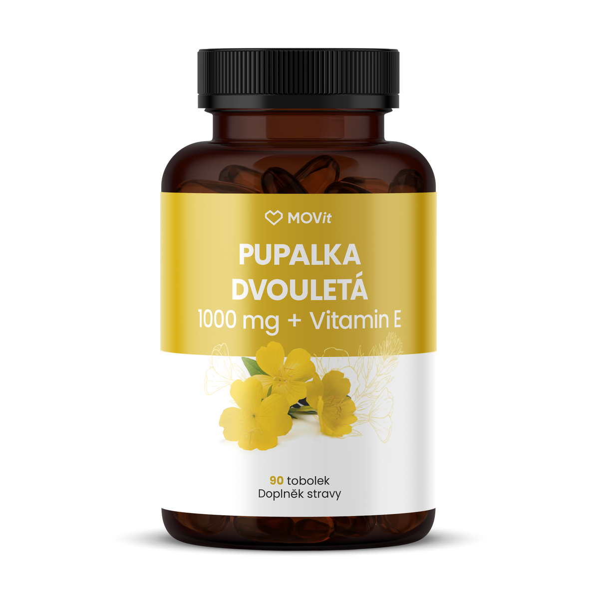 Pupalka dvouletá 1000 mg + Vitamin E, 90 tobolek