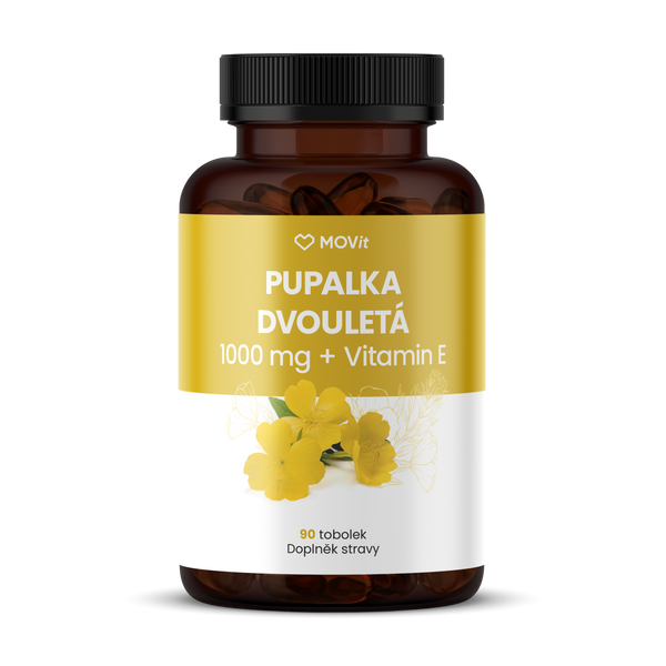 Pupalka dvouletá 1000 mg + Vitamin E, 90 tobolek